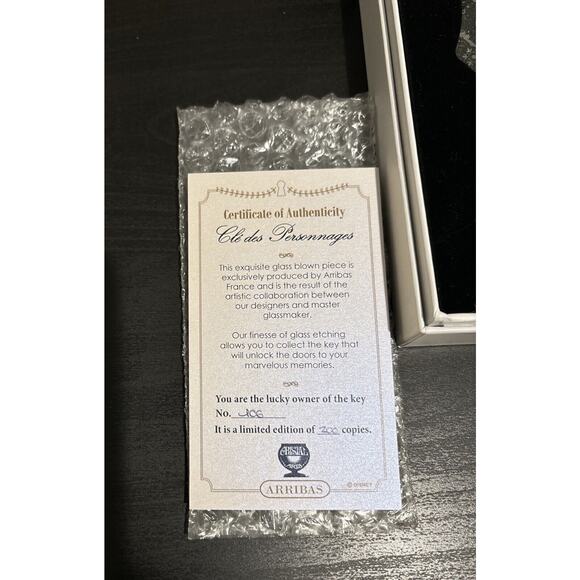 Arribas Brothers Disneyland Paris LE Glass Key Frozen Olaf 106/200 W/ Box & COA - Picture 2 of 11